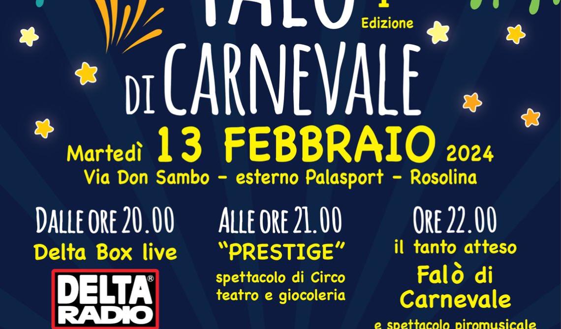 Falò di carnevale a Rosolina 