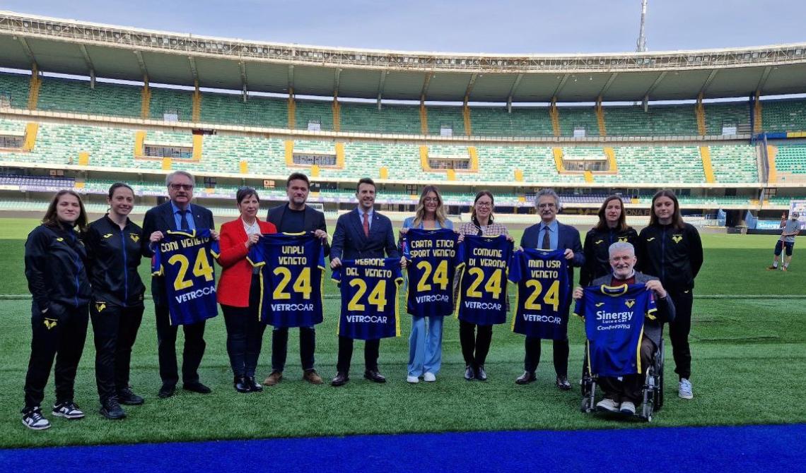 Hellas Verona testimonial della Carta Etica dello Sport Veneto nel 2024