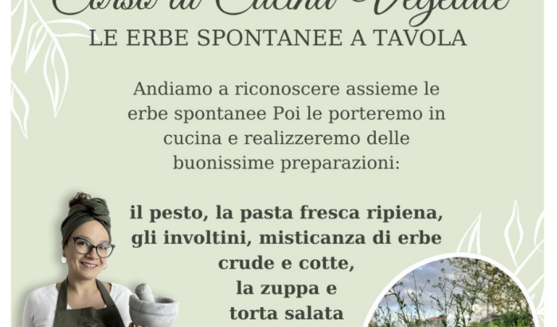 Corso di cucina vegetale - Le erbe spontanee a tavola 