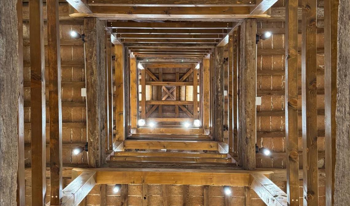 La colombaia di Villa Ca’ Salvioni Fracasso vista dall’interno