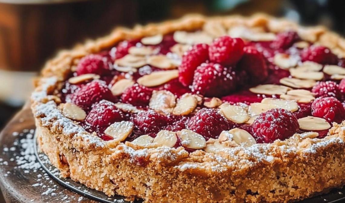 TORTA LAMPONI E MANDORLE