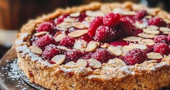 TORTA LAMPONI E MANDORLE