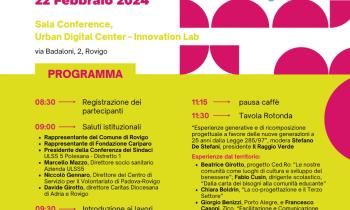  "I servizi sociali. Un percorso generativo per il benessere delle nostre comunit&agrave;"