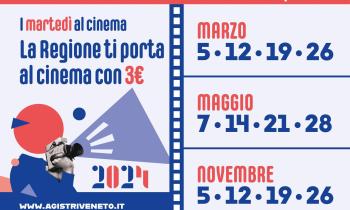 A marzo, maggio e novembre tornano i Martedì al Cinema a 3 euro
