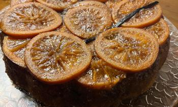 Torta rovesciata di arance bionde